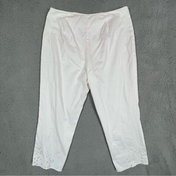 SAKS FIFTH AVENUE WOMENS WHITE PANTS SIZE 14 - Picture 2 of 9